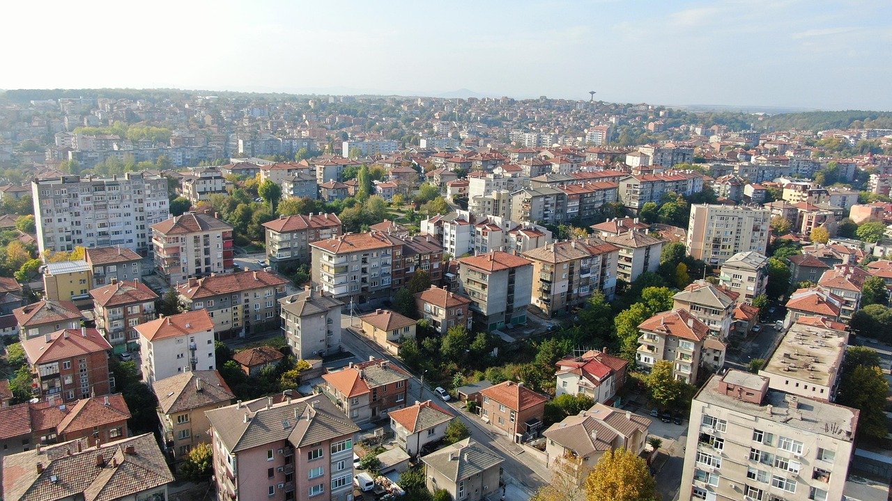 Immeubles résidentiels dans une ville bulgare